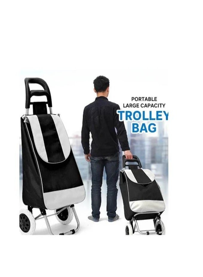 عربة تسوق منزلية محمولة وقابلة للطي سعة 45 لتر - Image 1